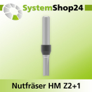 Systemshop24 Nutfräser HM Z2+1 D7mm AL20mm GL65mm...