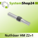 Systemshop24 Nutfräser HM Z2+1 D7mm AL20mm GL65mm...