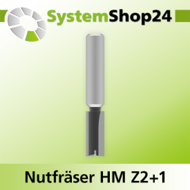 Systemshop24 Nutfräser HM Z2+1 D9mm AL20mm GL54mm (2...