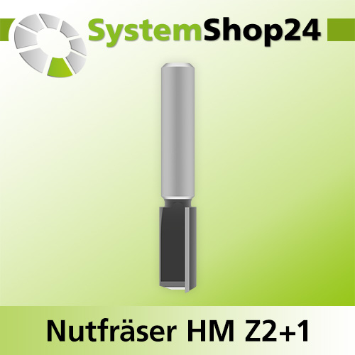 Systemshop24 Nutfräser HM Z2+1 D11mm AL20mm GL54mm (2 1/8") S8mm RL