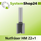 Systemshop24 Nutfräser HM Z2+1 D21mm AL25mm GL59mm...