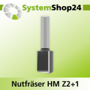 Systemshop24 Nutfräser HM Z2+1 D21mm AL25mm GL59mm...