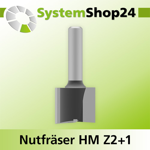 Systemshop24 Nutfräser HM Z2+1 D28mm AL25mm GL59mm S8mm RL