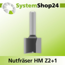 Systemshop24 Nutfräser HM Z2+1 D28mm AL25mm GL59mm...
