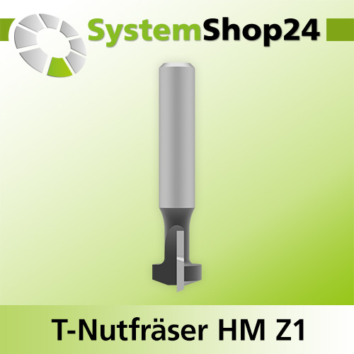 Systemshop24 T-Nutfräser für M6 HM Z1 D1 10,5mm D2 6,6mm AL12,5mm AL1 7mm AL2 5,5mm GL54mm (2 1/8") S8mm RL