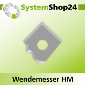 Systemshop24 Wendemesser B12mm D1,5mm L12mm R4mm