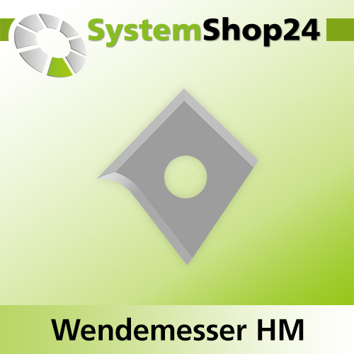 Systemshop24 Wendemesser HM L12mm B12mm D1,5mm 75° R4mm
