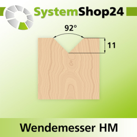 Systemshop24 Wendemesser HM L17mm B17mm D2mm 92°