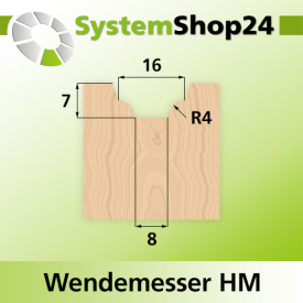 Systemshop24 Wendemesser HM L17mm B17mm D1,5mm R4mm