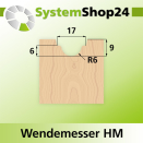 Systemshop24 Wendemesser HM L17mm B17mm D1,5mm R6mm
