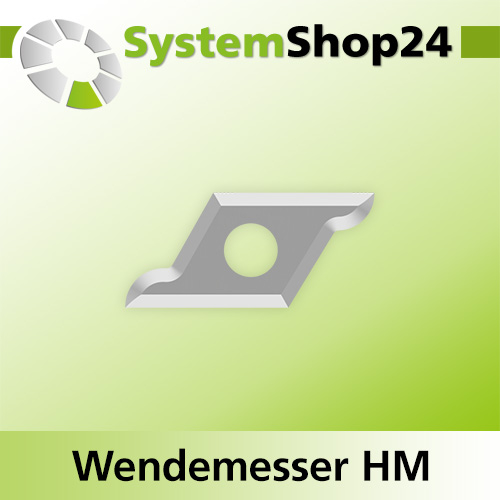 Systemshop24 Wendemesser HM L19,5mm B9mm D1,5mm R3mm