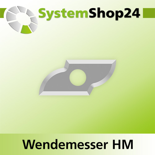 Systemshop24 Wendemesser HM L19,5mm B9mm D1,5mm R7mm