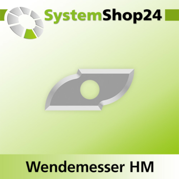 Systemshop24 Wendemesser HM L19,5mm B9mm D1,5mm R8mm