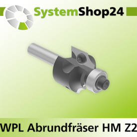 Systemshop24 Wendeplatten-Abrundfräser mit Kugellager Z2 D25,4mm (1") AL19,5mm R5mm GL69mm S8mm RL