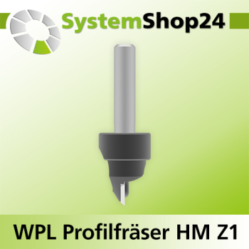 Systemshop24 Wendeplatten-Profilfräser Z1 D17mm AL7,5mm R4mm GL60,5mm S8mm RL