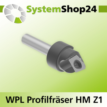 Systemshop24 Wendeplatten-Profilfräser Z1 D17mm AL7,5mm R4mm GL60,5mm S8mm RL