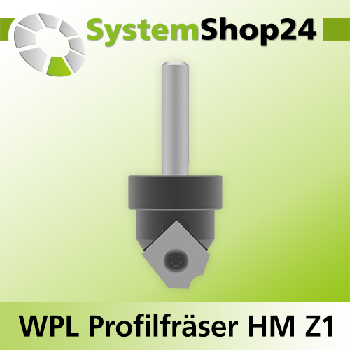 Systemshop24 Wendeplatten-Profilfräser Z1 D24mm AL7mm R4mm GL66mm S8mm RL