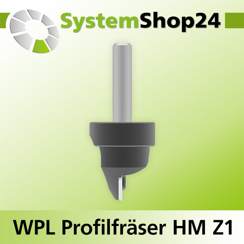 Systemshop24 Wendeplatten-Profilfräser Z1 D24mm AL7mm R4mm GL66mm S8mm RL