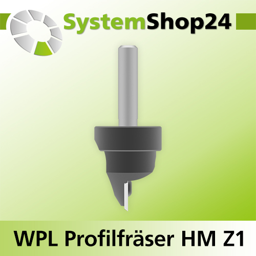 Systemshop24 Wendeplatten-Profilfräser Z1 D24mm AL9mm R6mm GL68mm S8mm RL