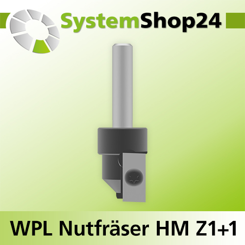 Systemshop24 Wendeplatten-Nutfräser Z1+1 D18mm AL19,5mm GL62mm S8mm RL