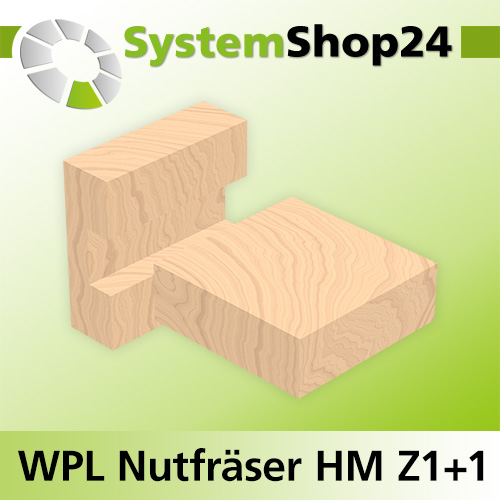 Systemshop24 Wendeplatten-Nutfräser Z1+1 D18mm AL19,5mm GL62mm S8mm RL