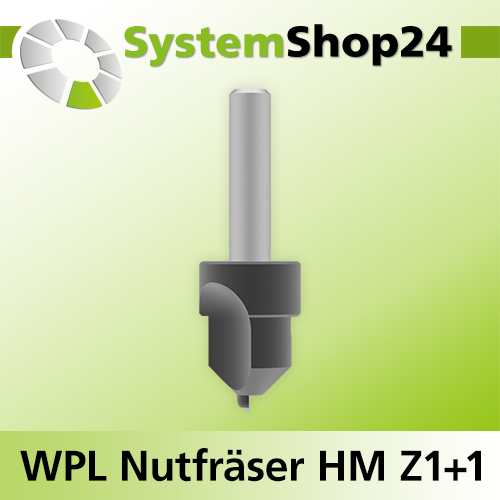 Systemshop24 Wendeplatten-Nutfräser Z1+1 D18mm AL19,5mm GL62mm S8mm RL