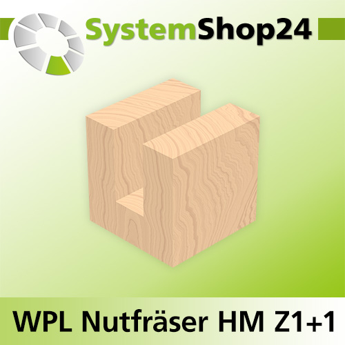 Systemshop24 Wendeplatten-Nutfräser Z1+1 D18mm AL19,5mm GL62mm S8mm RL