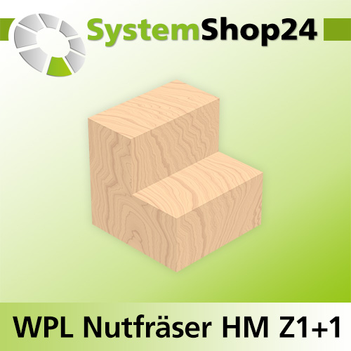 Systemshop24 Wendeplatten-Nutfräser Z1+1 D18mm AL19,5mm GL62mm S8mm RL