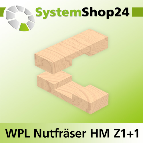 Systemshop24 Wendeplatten-Nutfräser Z1+1 D18mm AL19,5mm GL62mm S8mm RL