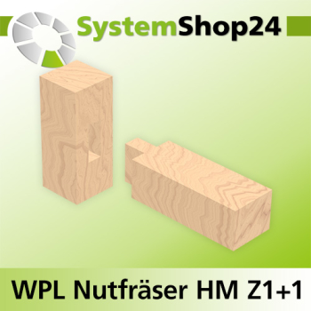 Systemshop24 Wendeplatten-Nutfräser Z1+1 D18mm AL19,5mm GL62mm S8mm RL