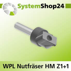 Systemshop24 Wendeplatten-Nutfräser Z1+1 D18mm AL19,5mm GL62mm S8mm RL