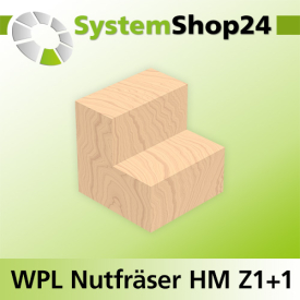 Systemshop24 Wendeplatten-Nutfräser Z1+1 D18mm AL19,5mm GL62mm S8mm RL
