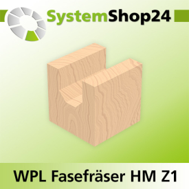 Systemshop24 Wendeplatten-Fasefräser Z1 D18mm AL19,5mm 45° GL62mm S8mm RL