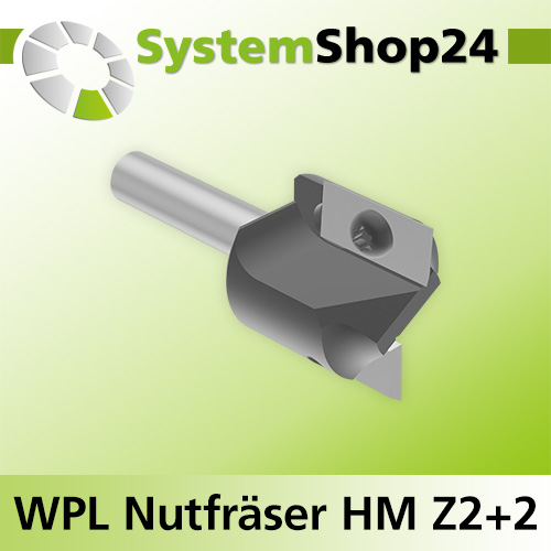 Systemshop24 Wendeplatten-Nutfräser Z2+2 D25,4mm (1") AL19,5mm GL58mm S8mm RL