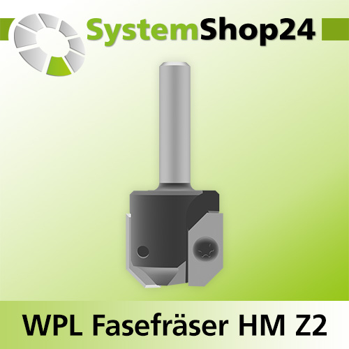 Systemshop24 Wendeplatten-Fasefräser Z2 D25,4mm (1") AL19,5mm 45° GL58mm S8mm RL