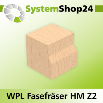 Systemshop24 Wendeplatten-Fasefräser Z2 D25,4mm (1") AL19,5mm 45° GL58mm S8mm RL