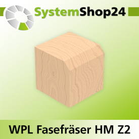 Systemshop24 Wendeplatten-Fasefräser Z2 D25,4mm (1") AL19,5mm 45° GL58mm S8mm RL