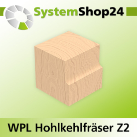 Systemshop24 Wendeplatten-Hohlkehlfräser Z2 D25,4mm (1") AL19,5mm R3mm GL58mm S8mm RL