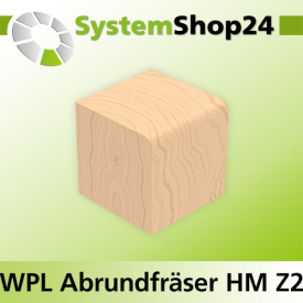 Systemshop24 Wendeplatten-Abrund- und Viertelstabfräser Z2 D25,4mm (1") AL19,5mm R2mm GL58mm S8mm RL
