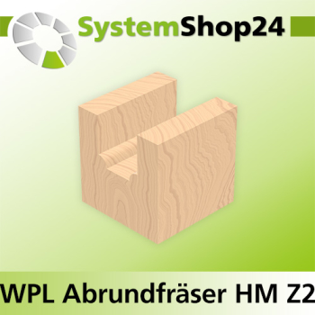 Systemshop24 Wendeplatten-Abrund- und Viertelstabfräser Z2 D25,4mm (1") AL19,5mm R3mm GL58mm S8mm RL