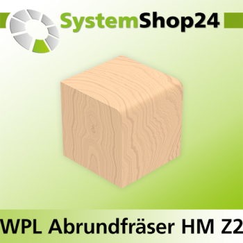Systemshop24 Wendeplatten-Abrund- und Viertelstabfräser Z2 D25,4mm (1") AL19,5mm R3mm GL58mm S8mm RL