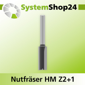 Systemshop24 Nutfräser HM Z2+1 D14mm AL38mm GL90mm...