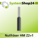 Systemshop24 Nutfräser HM Z2+1 D16mm AL38mm GL90mm...