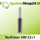Systemshop24 Nutfräser HM Z2+1 D16mm AL50mm GL90mm...