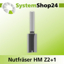 Systemshop24 Nutfräser HM Z2+1 D18mm AL32mm GL70mm...