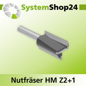 Systemshop24 Nutfräser HM Z2+1 D20mm AL32mm GL70mm S8mm RL