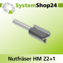 Systemshop24 Nutfräser HM Z2+1 D22mm AL38mm GL90mm...
