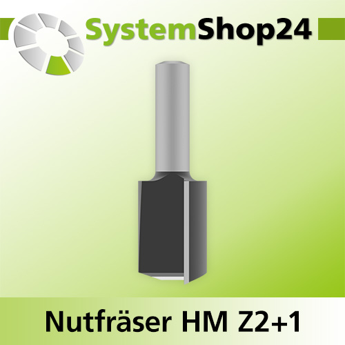 Systemshop24 Nutfräser HM Z2+1 D24mm AL32mm GL70mm S8mm RL