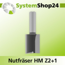 Systemshop24 Nutfräser HM Z2+1 D24mm AL32mm GL70mm...