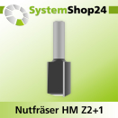 Systemshop24 Nutfräser HM Z2+1 D24mm AL32mm GL70mm...